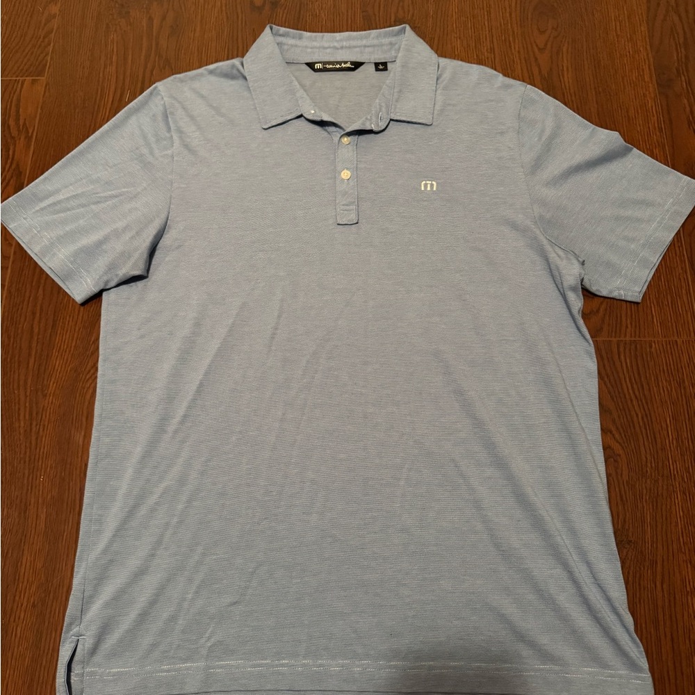 Travis Mathew Light Blue Polo Shirt